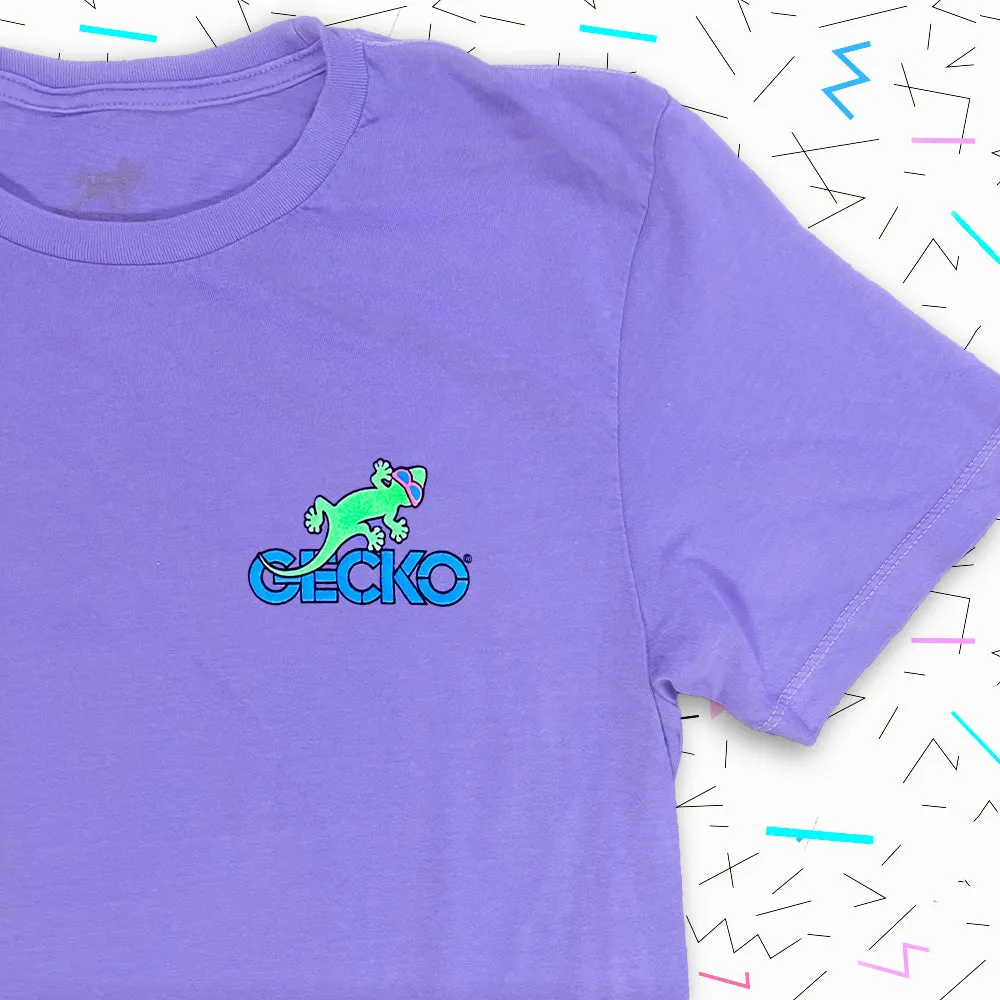 Gecko Beach Patrol - Purple-to-Pink Hyper Tee