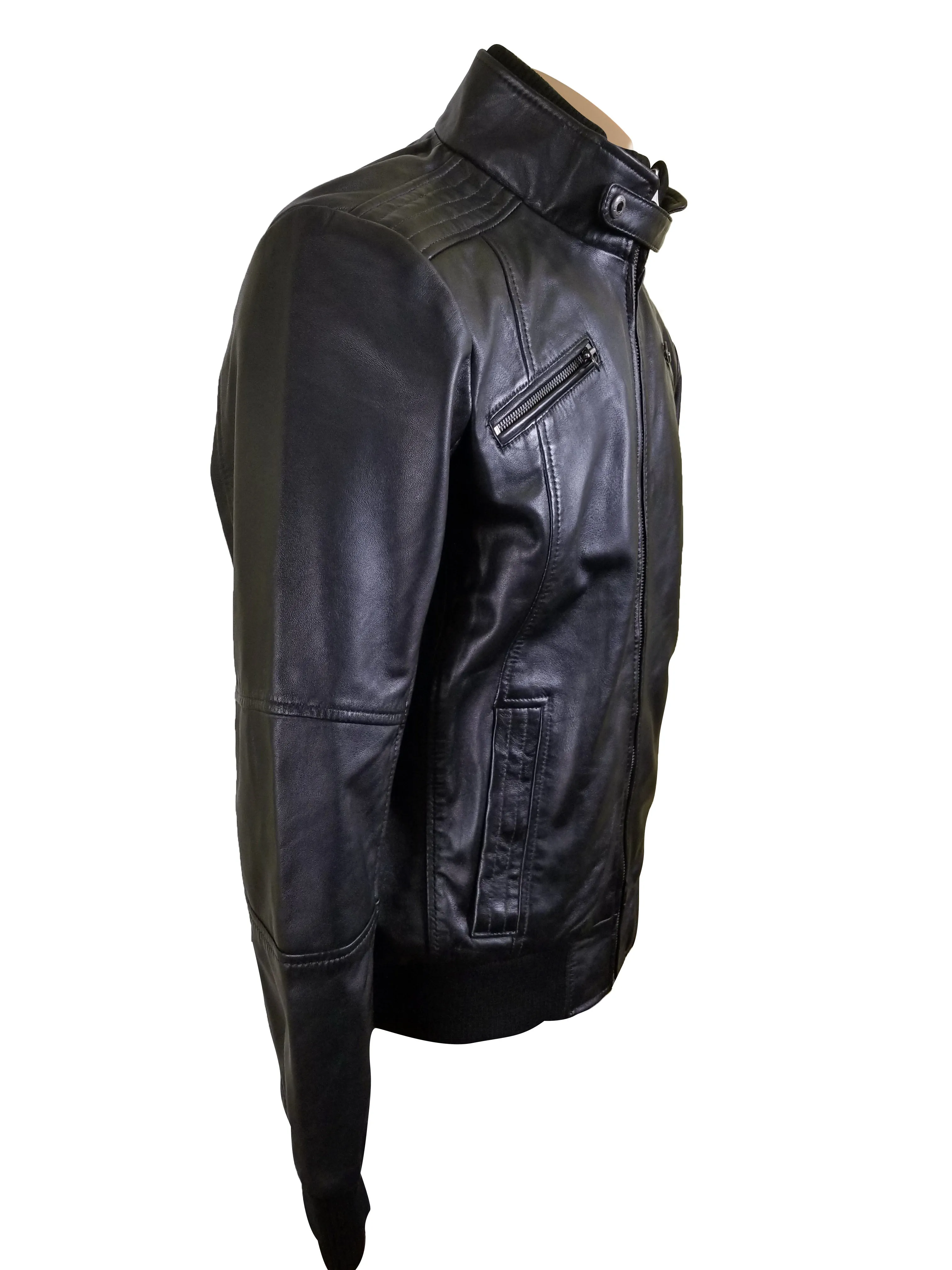 Greig's bomber style jacket with ribbed collar and cuffs