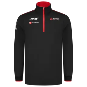 Haas Racing F1 2023 Team Fitted 1/4 Zip Sweater - Black