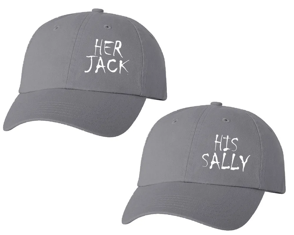 Her Jack His Sally Couple Matching Baseball Caps, Couple Baseball Hats