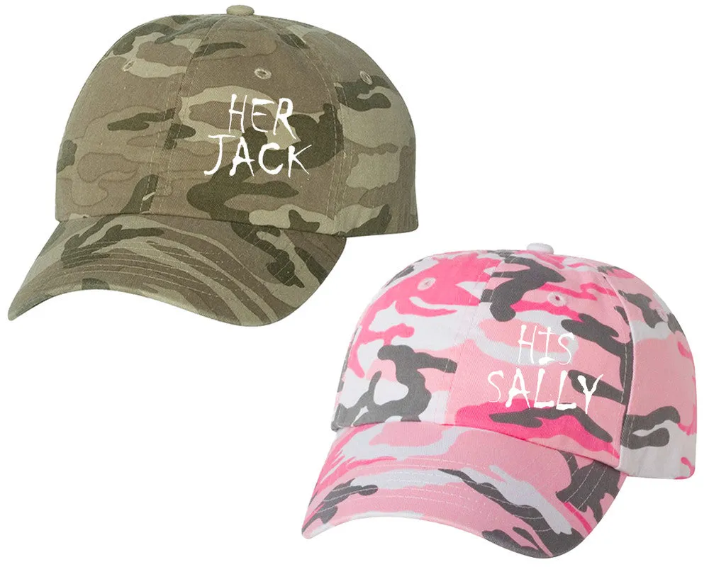 Her Jack His Sally Couple Matching Baseball Caps, Couple Baseball Hats