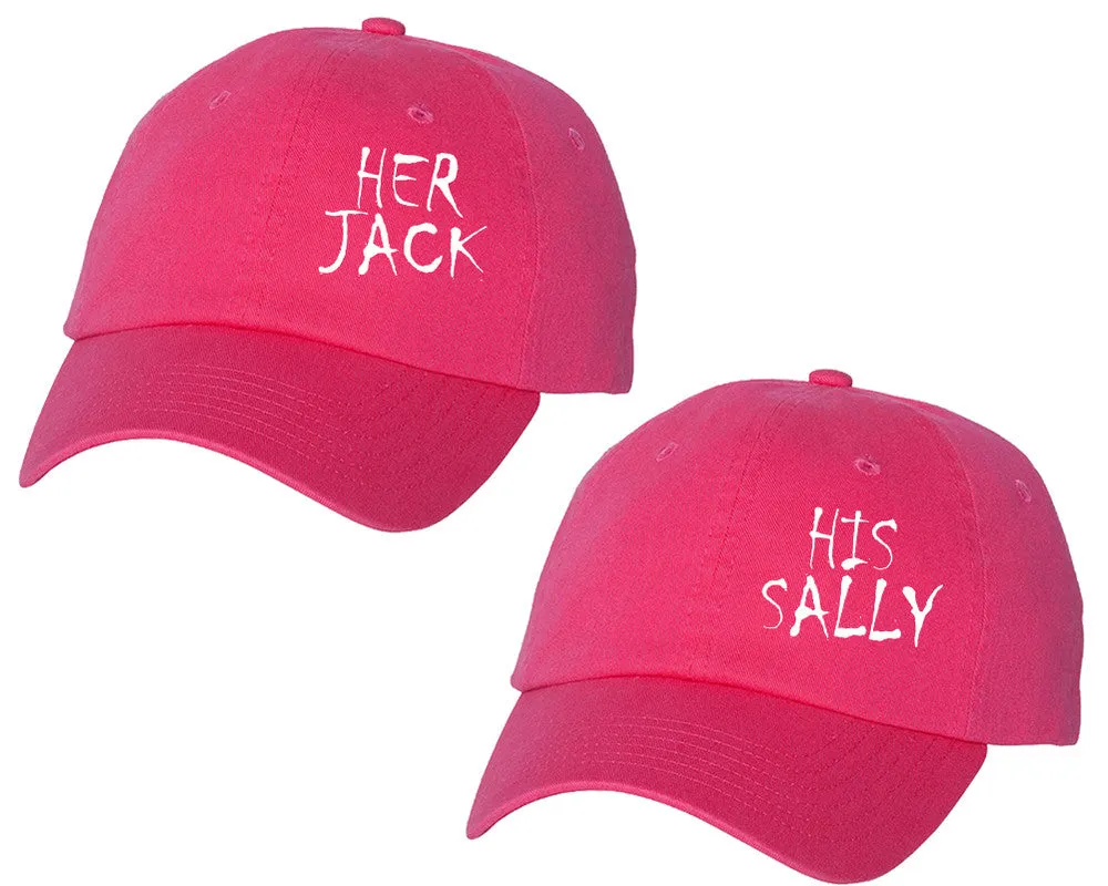 Her Jack His Sally Couple Matching Baseball Caps, Couple Baseball Hats