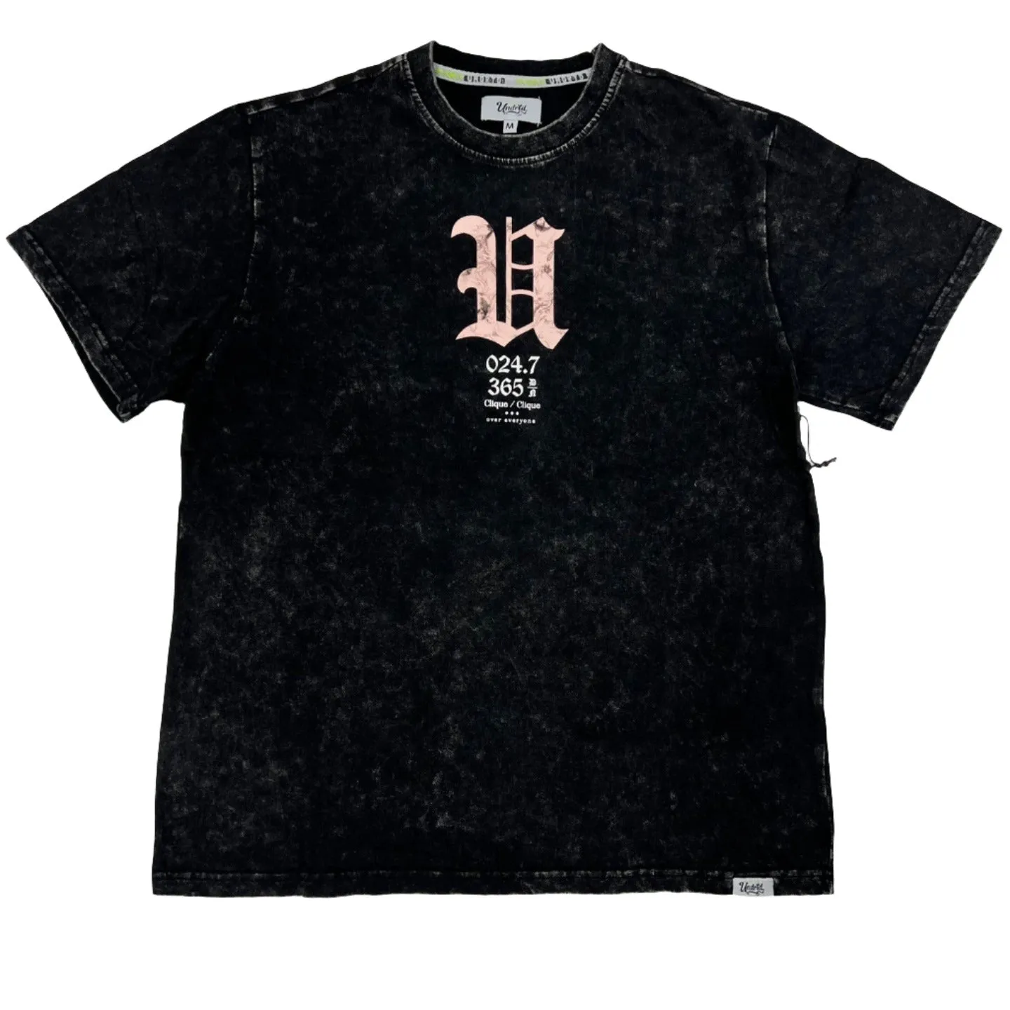 HIGHLY UNDRTD Washed Vintage Graphic T-Shirt - Black