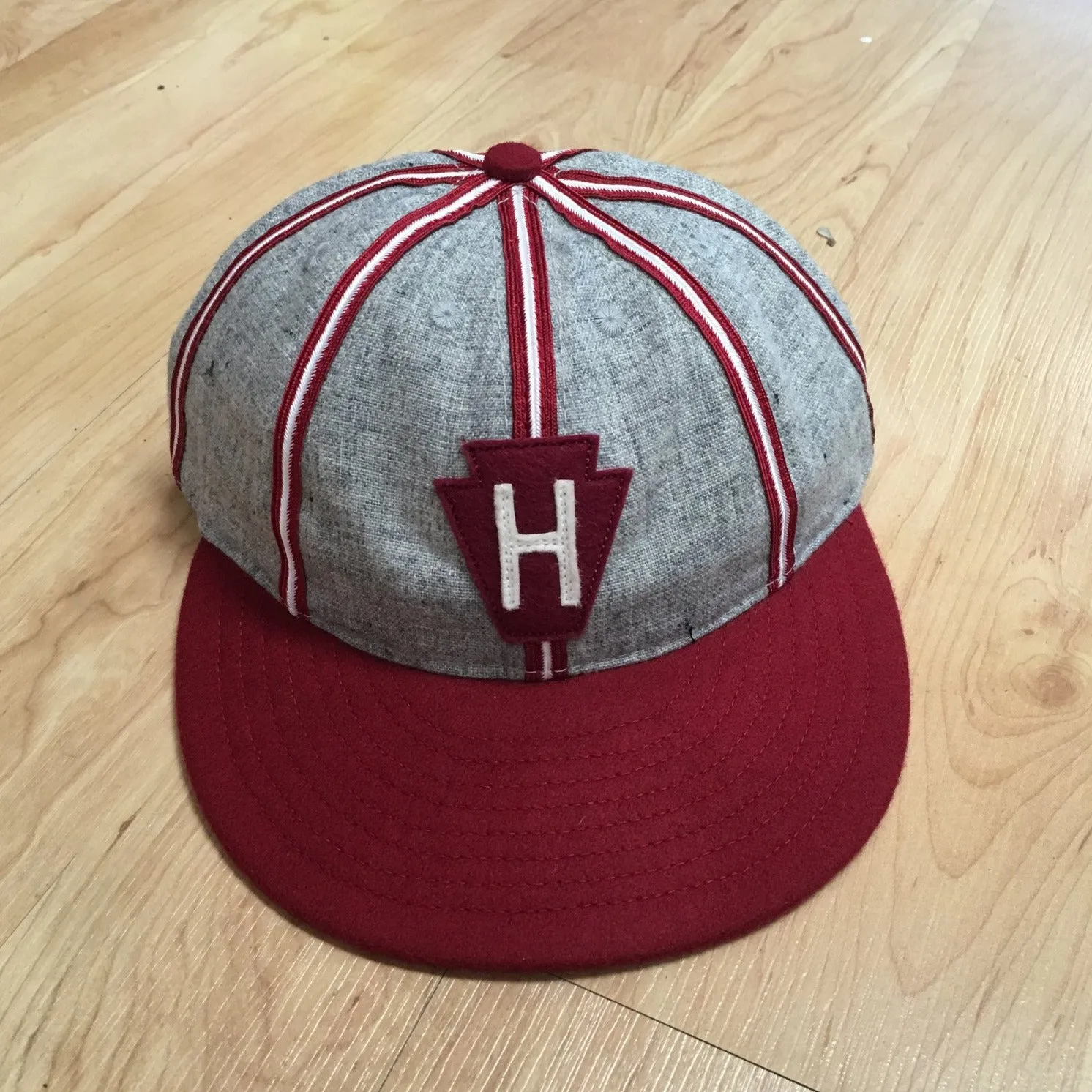 HOLISTIC EBBETS FIELD BASEBALL HAT - GREY RED