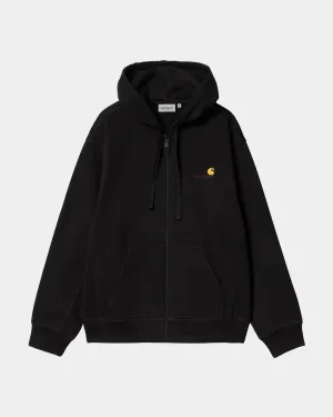 Hooded American Script Jacket | Black