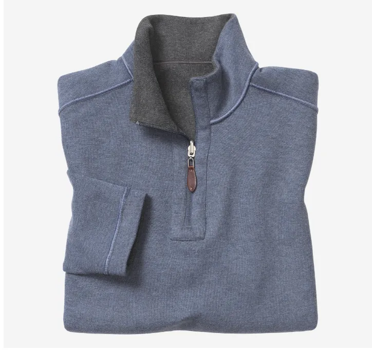 Johnston & Murphy - Reversible Solid Quarter-Zip