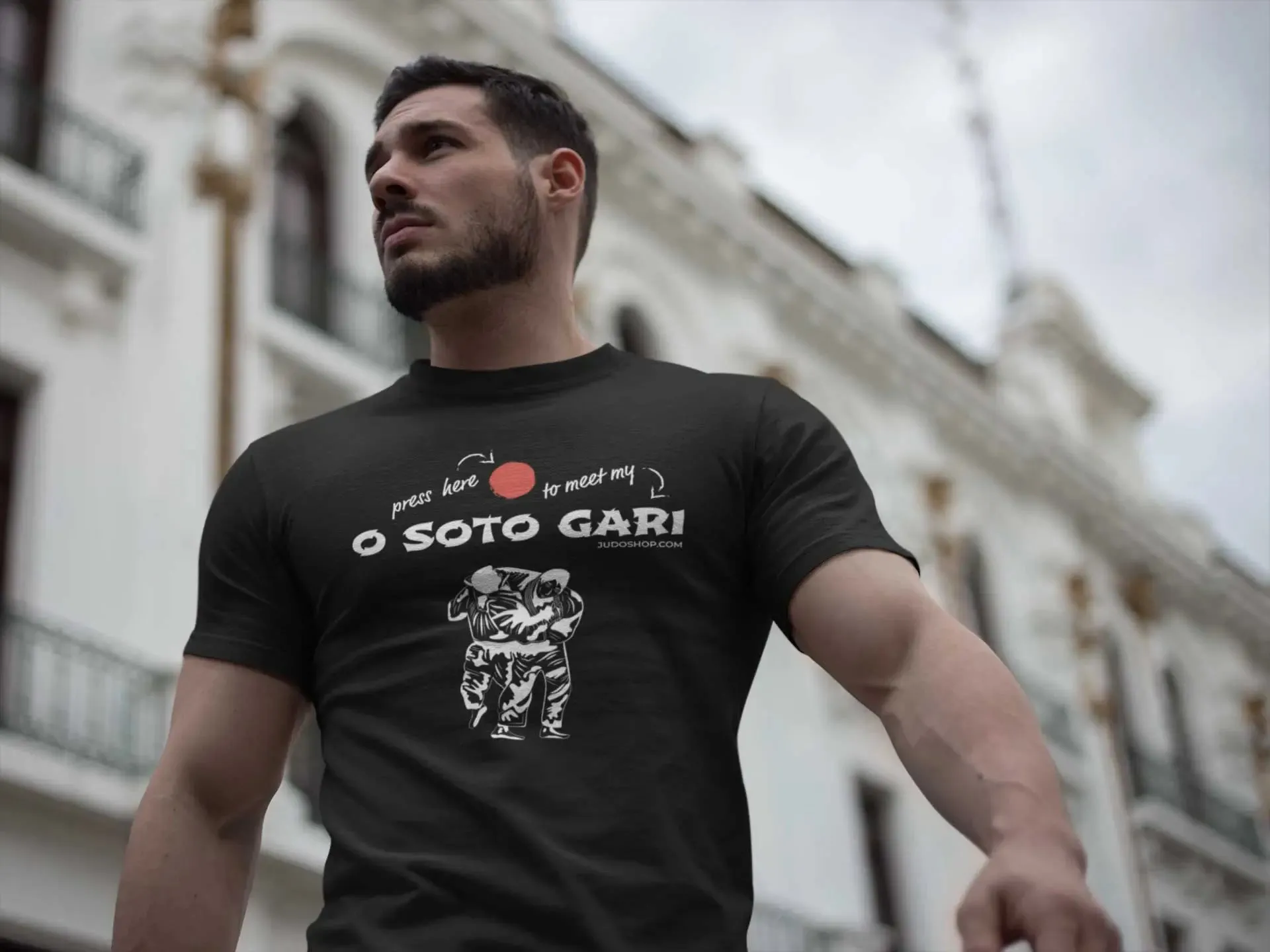 Judo T-Shirt O Soto Gari Press Here