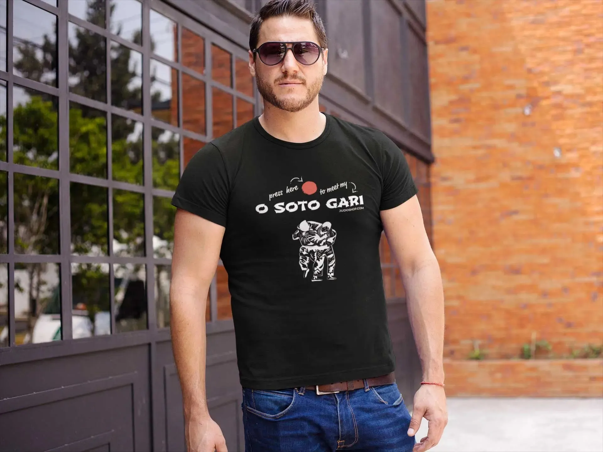 Judo T-Shirt O Soto Gari Press Here