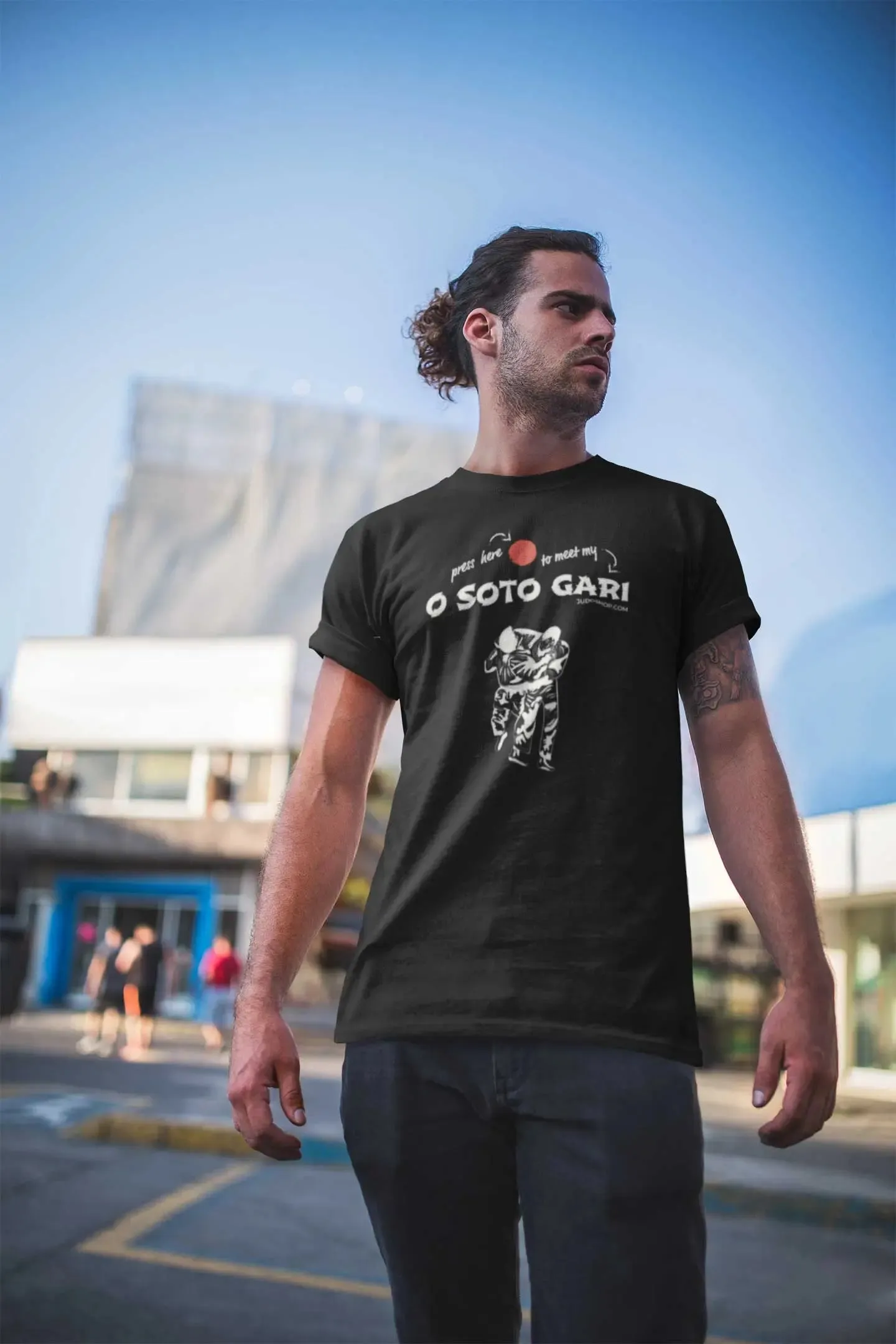 Judo T-Shirt O Soto Gari Press Here