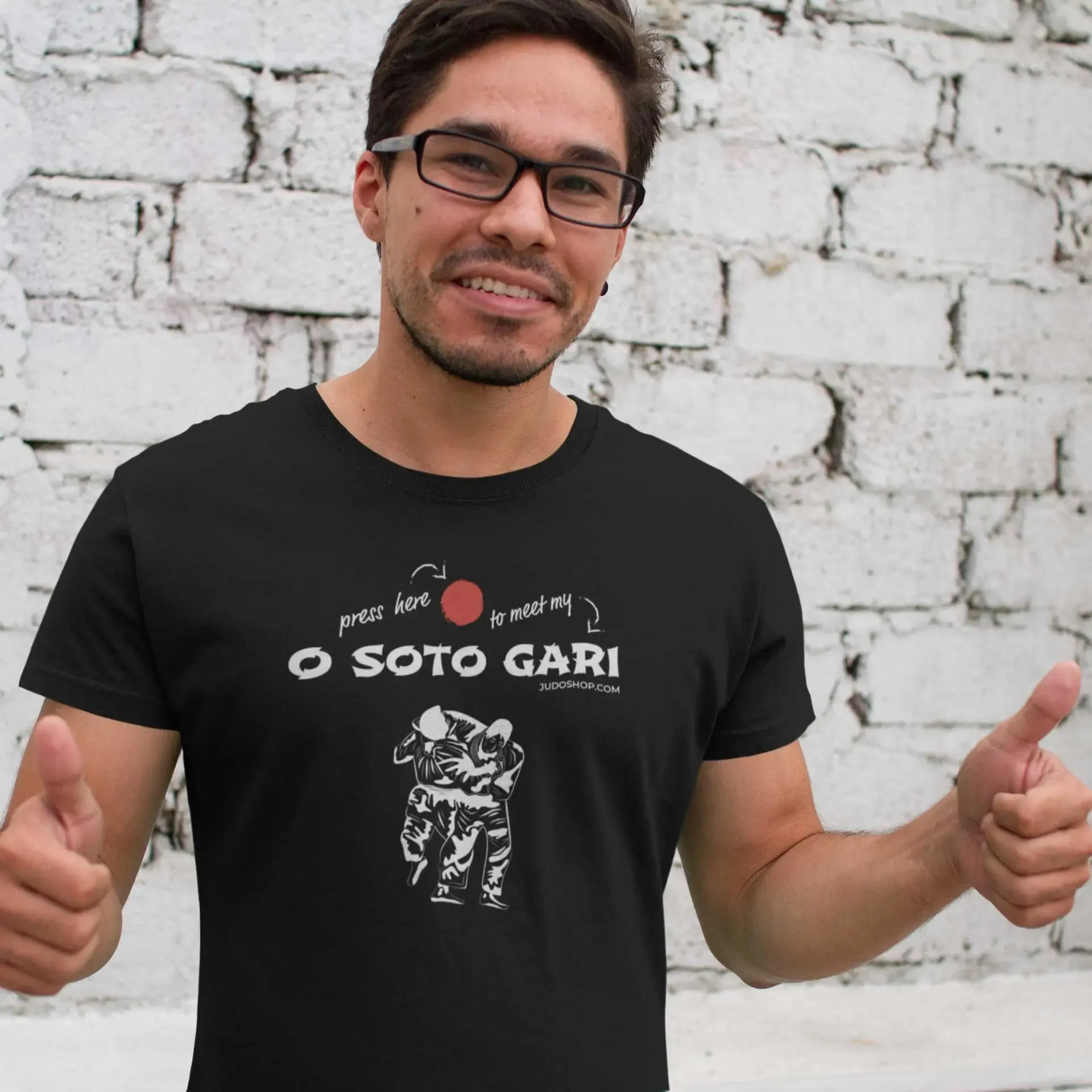 Judo T-Shirt O Soto Gari Press Here