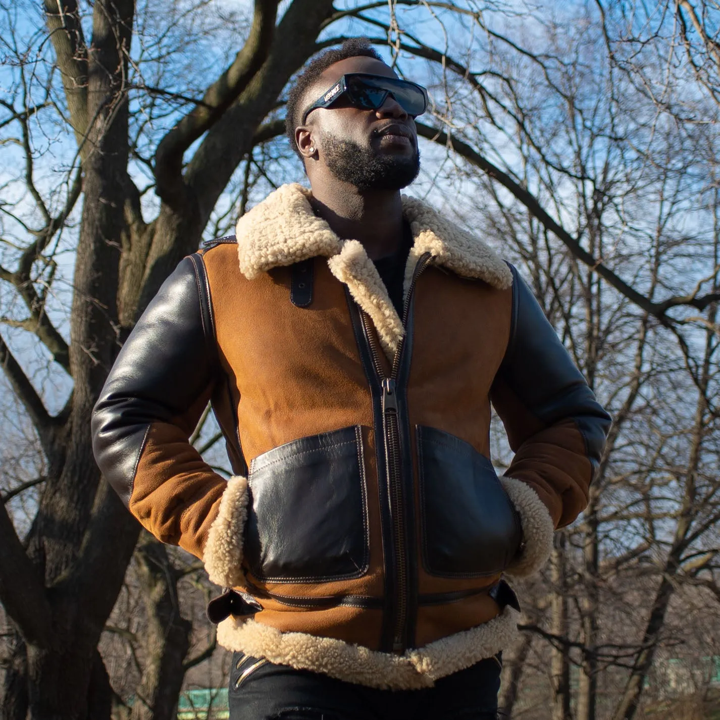 Juke's Bomber Aviator shearling jacket