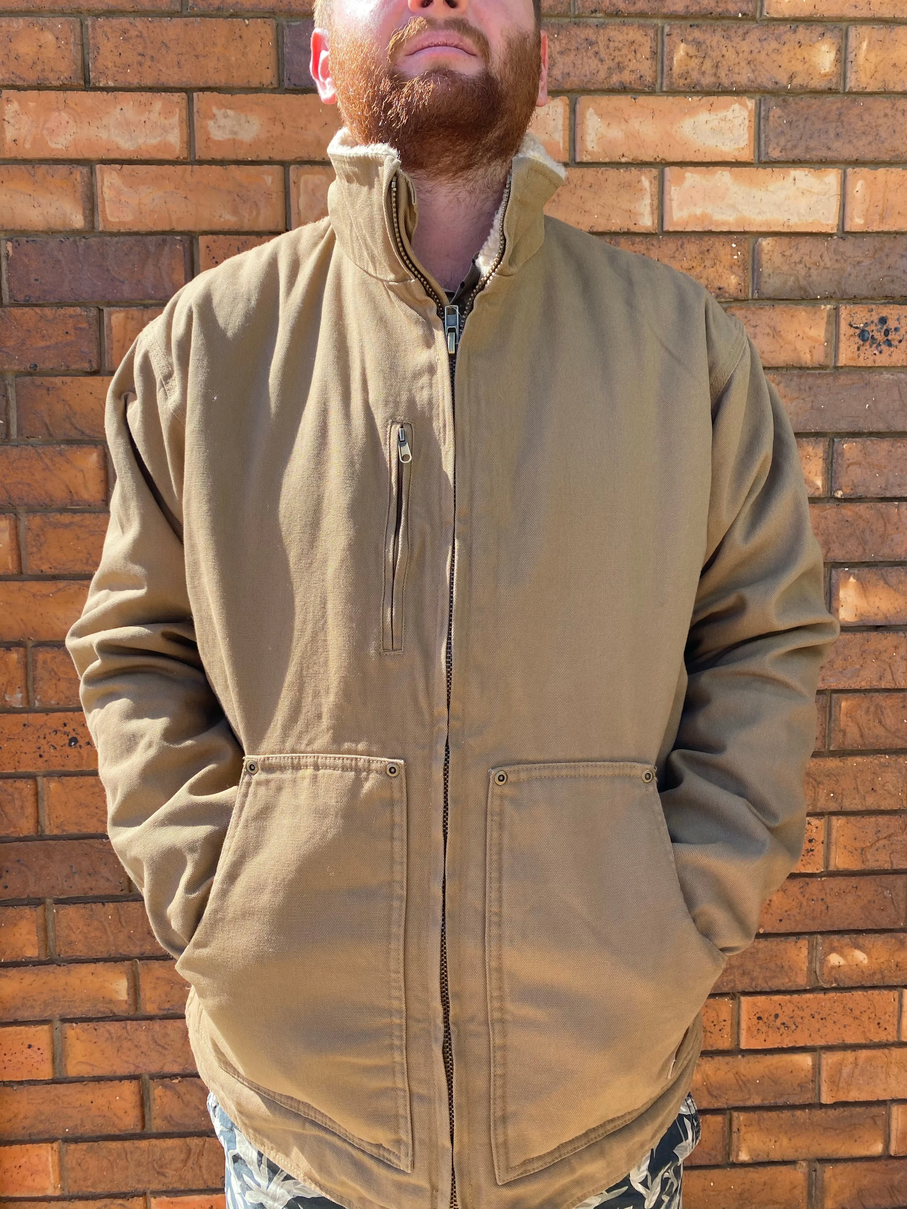 Just Country Khaki Diamantina Sherpa Jacket