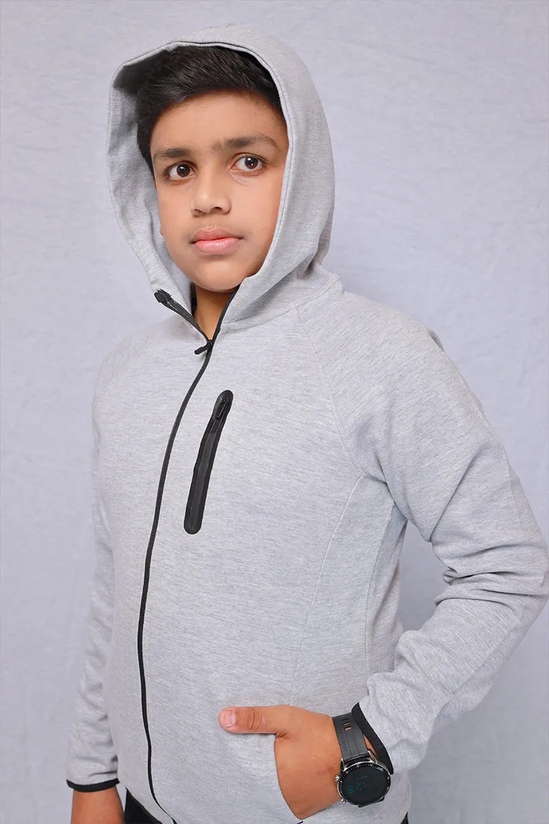 Kid Zipper Hoodie with Adjustable Hood