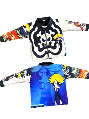 Kids blue boomer power puff jacket