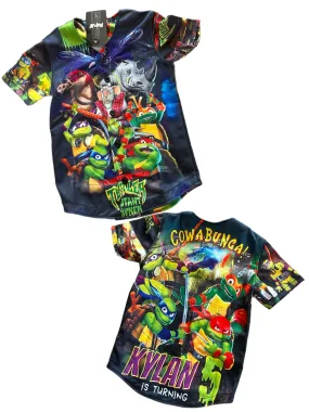 Kid's ninja Turtles Baseball Jersey