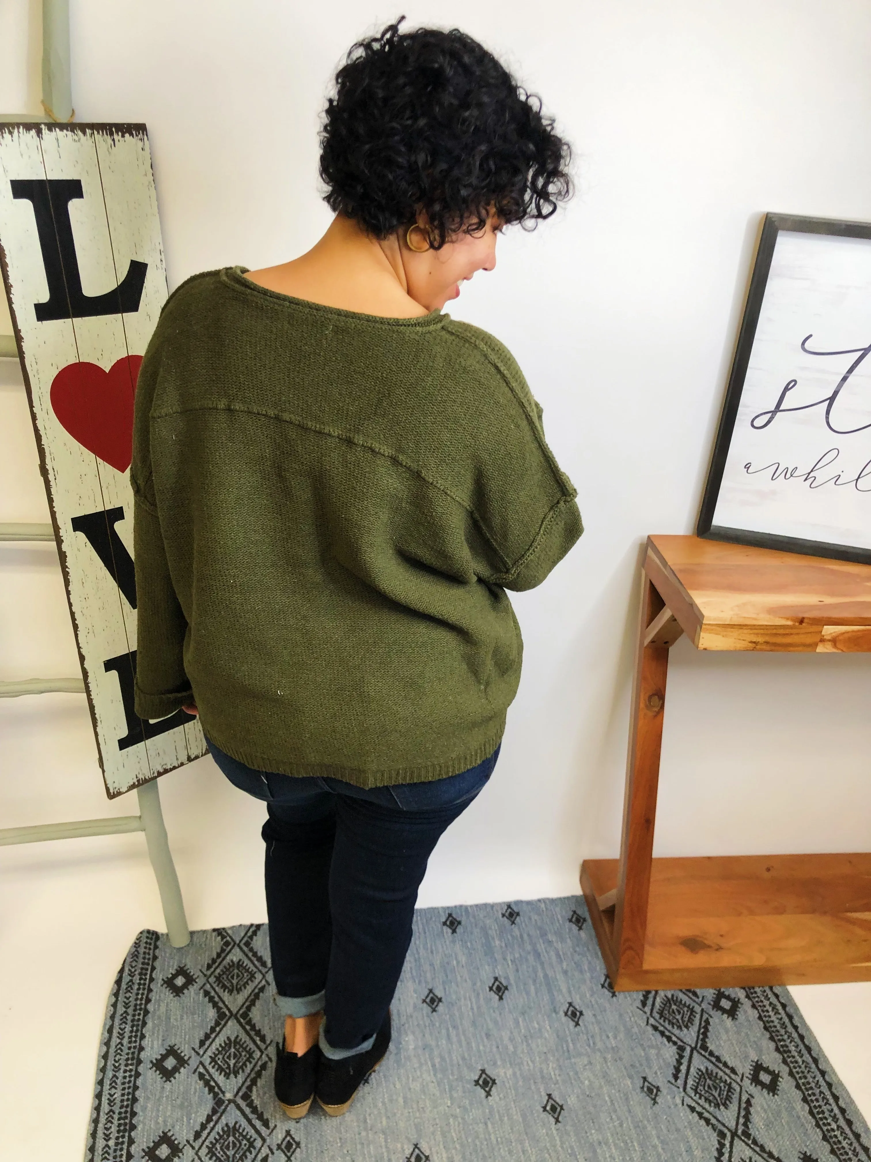 #L623 To Be Loved Sweater (Olive)