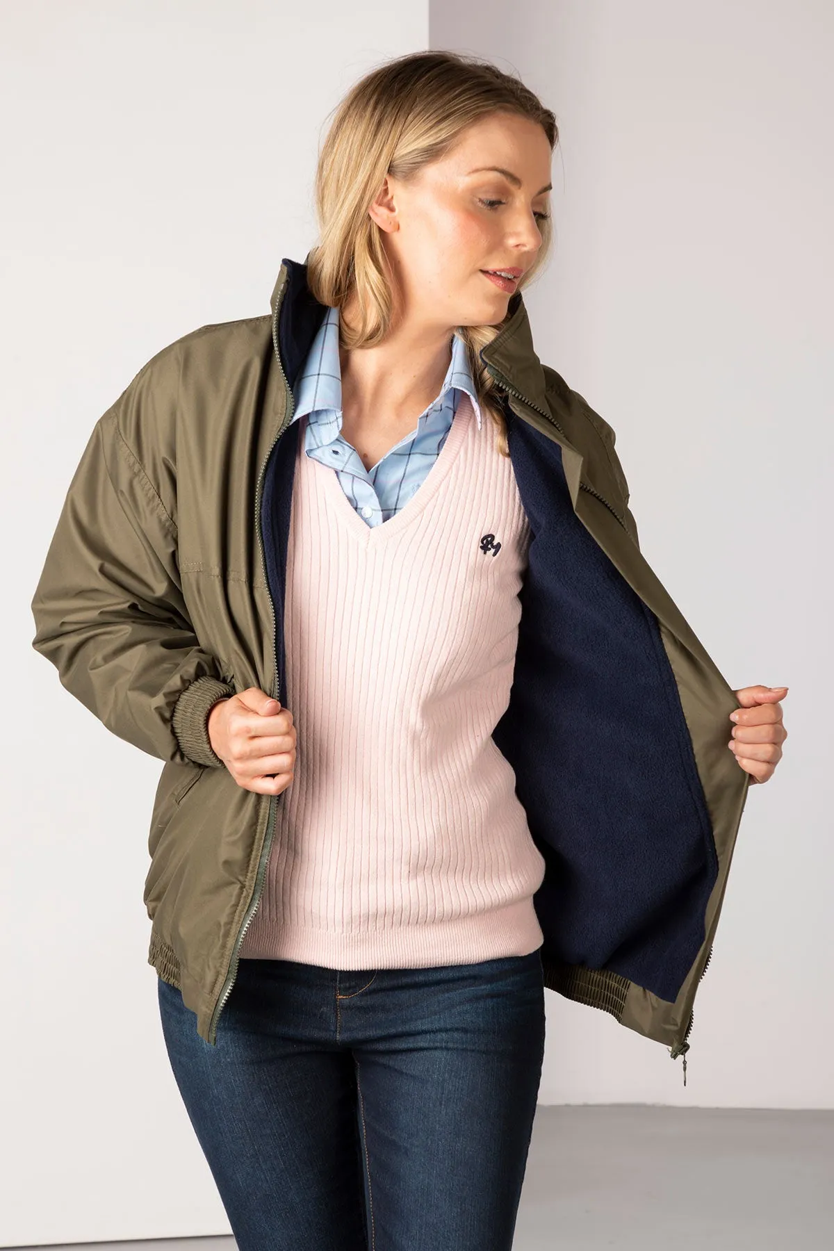 Ladies Fleece Lined Bomber Jacket