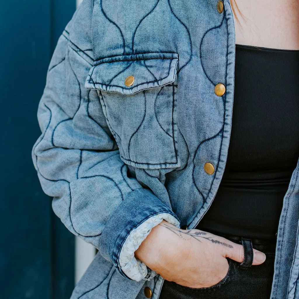 Leni Quilted Denim Jacket