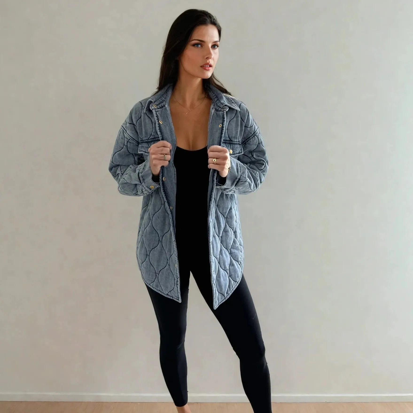 Leni Quilted Denim Jacket