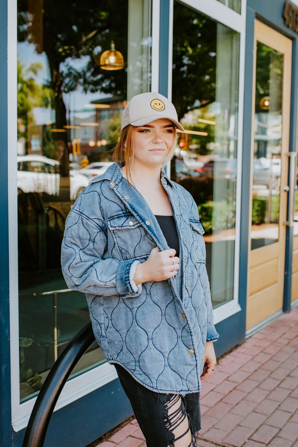 Leni Quilted Denim Jacket