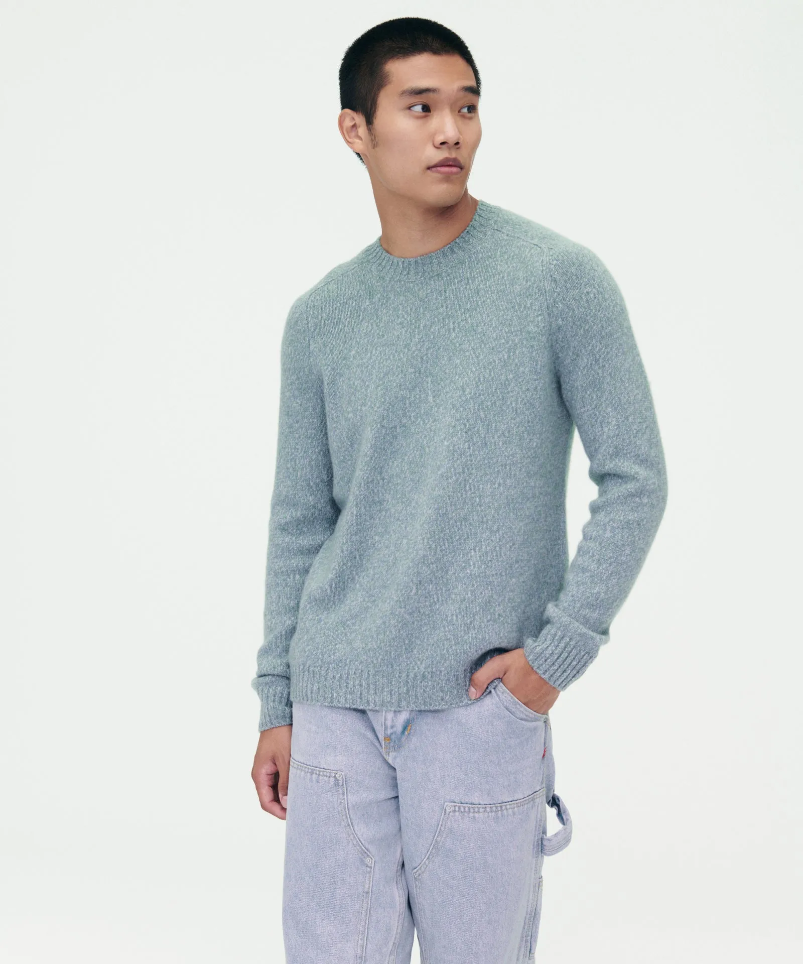 Marled Reclaimed Cashmere Crewneck Sweater