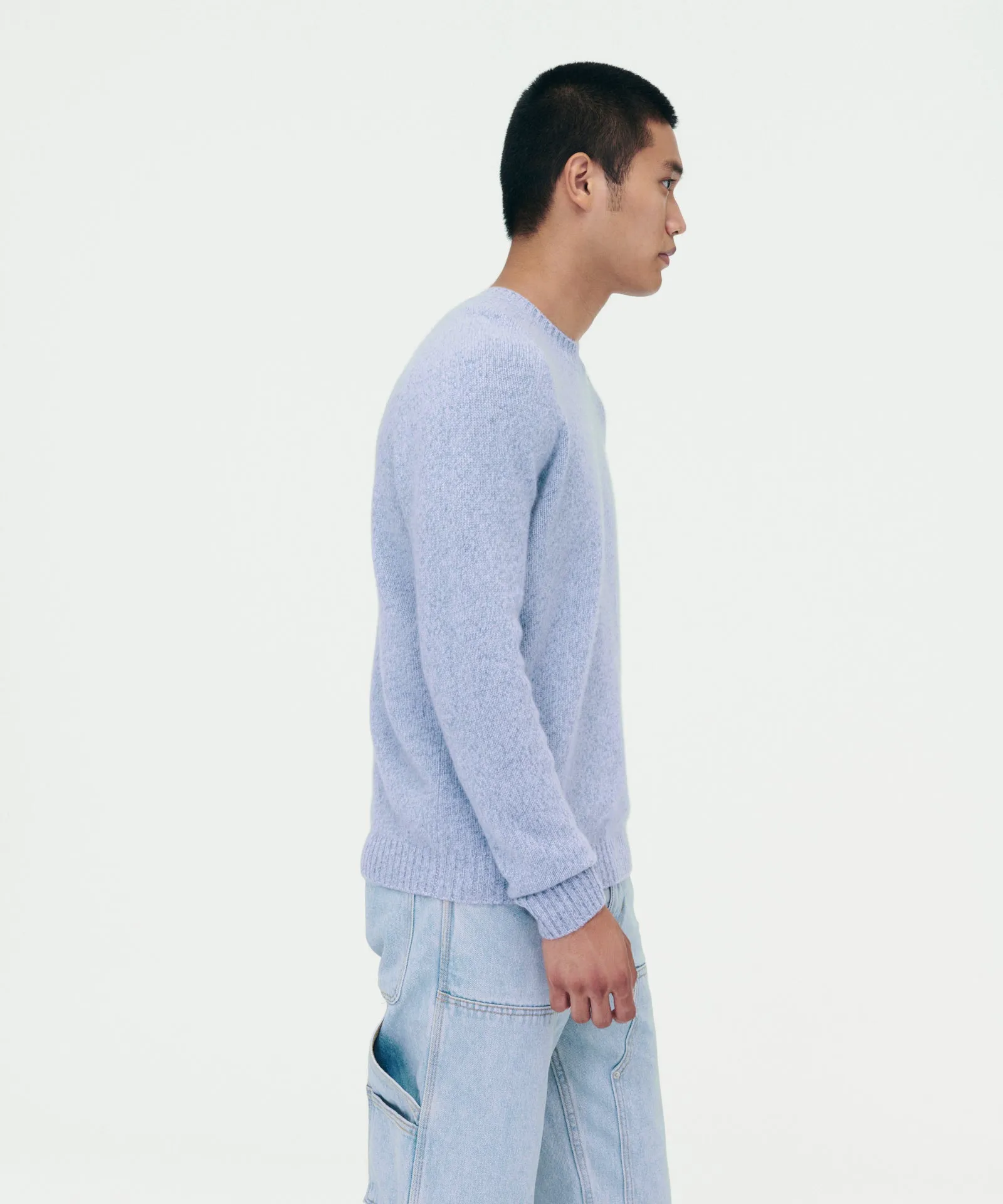 Marled Reclaimed Cashmere Crewneck Sweater