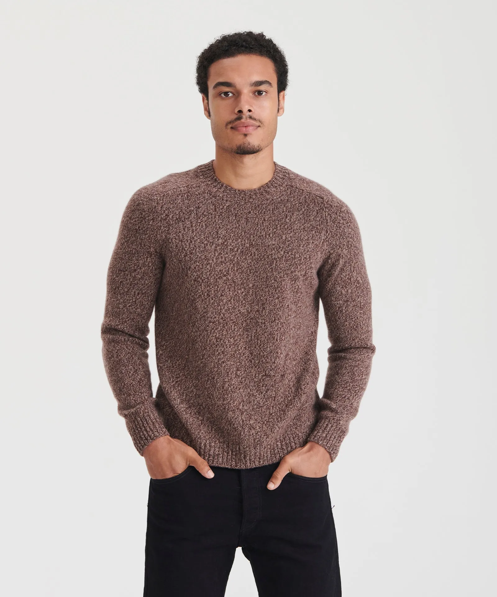 Marled Reclaimed Cashmere Crewneck Sweater