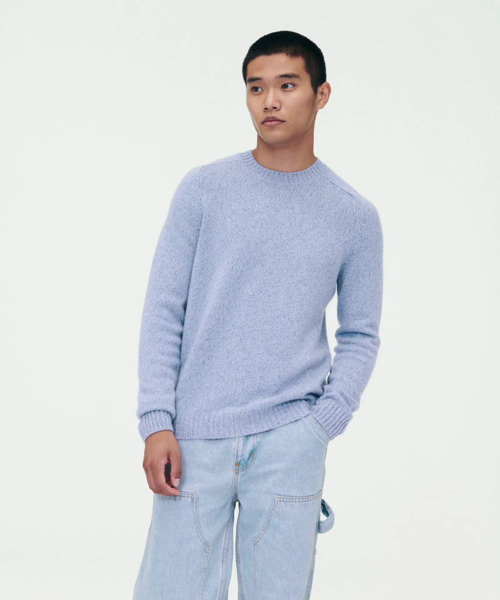 Marled Reclaimed Cashmere Crewneck Sweater