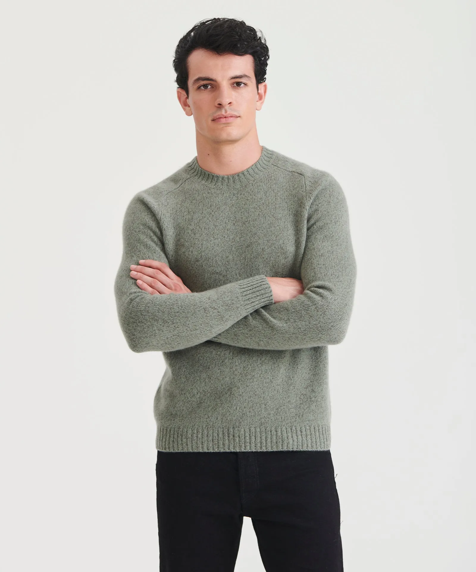 Marled Reclaimed Cashmere Crewneck Sweater