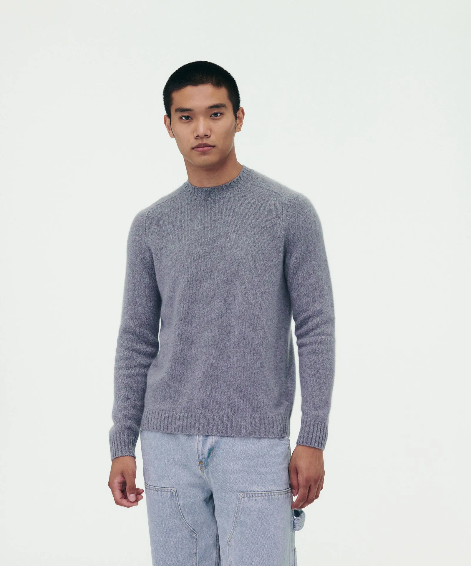 Marled Reclaimed Cashmere Crewneck Sweater