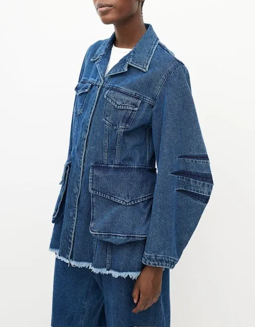 Marques Almeida Denim Cargo Jacket - Small