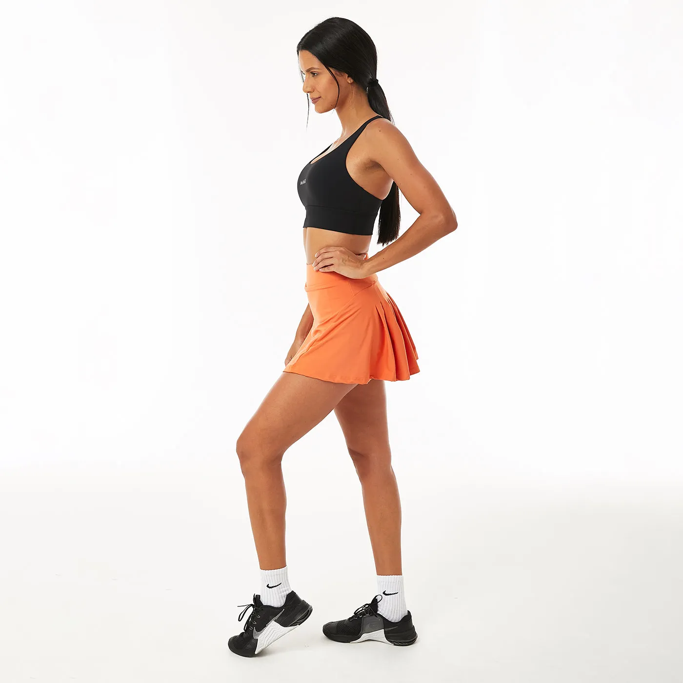 Maya Zipper Tennis Skirt - Orange