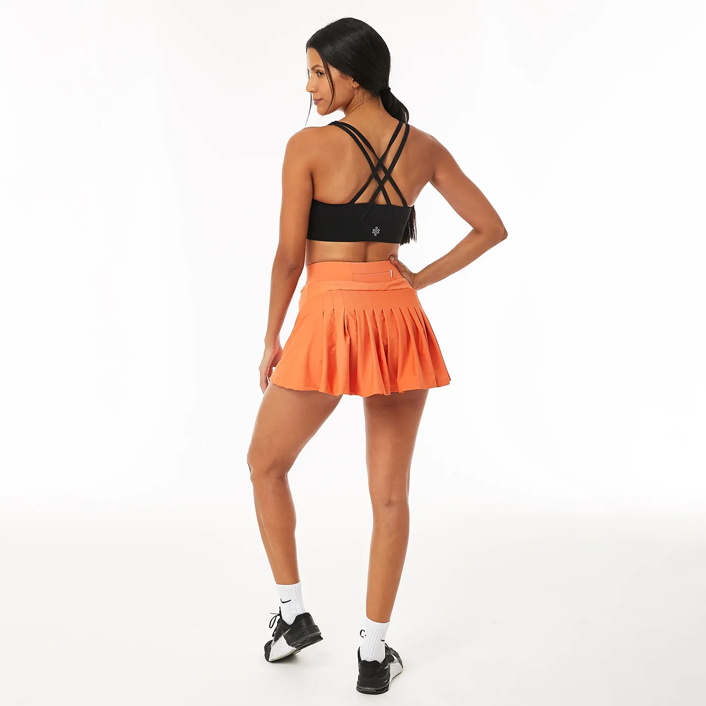 Maya Zipper Tennis Skirt - Orange