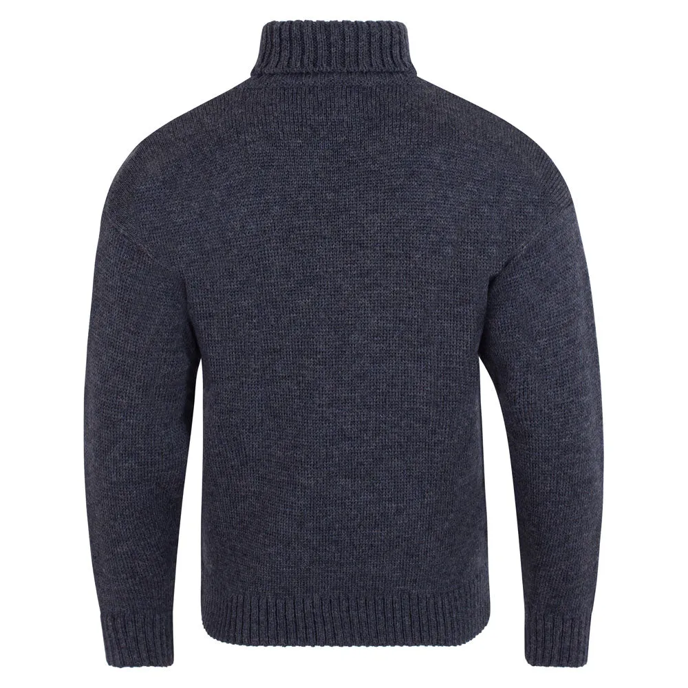 Mens British Wool Submariner Roll Neck Jumper