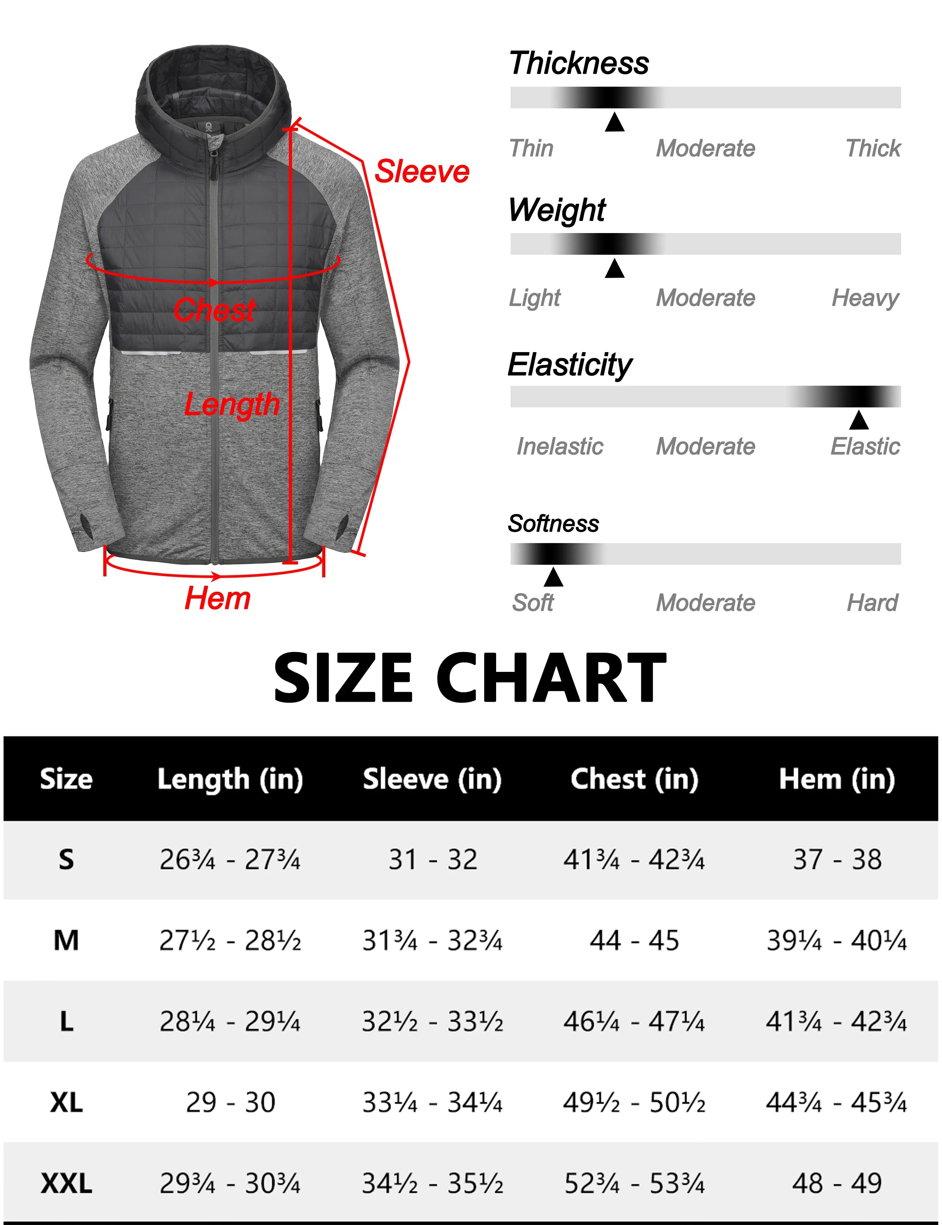 Men's Insulated Running Thermal Hybrid Jacket