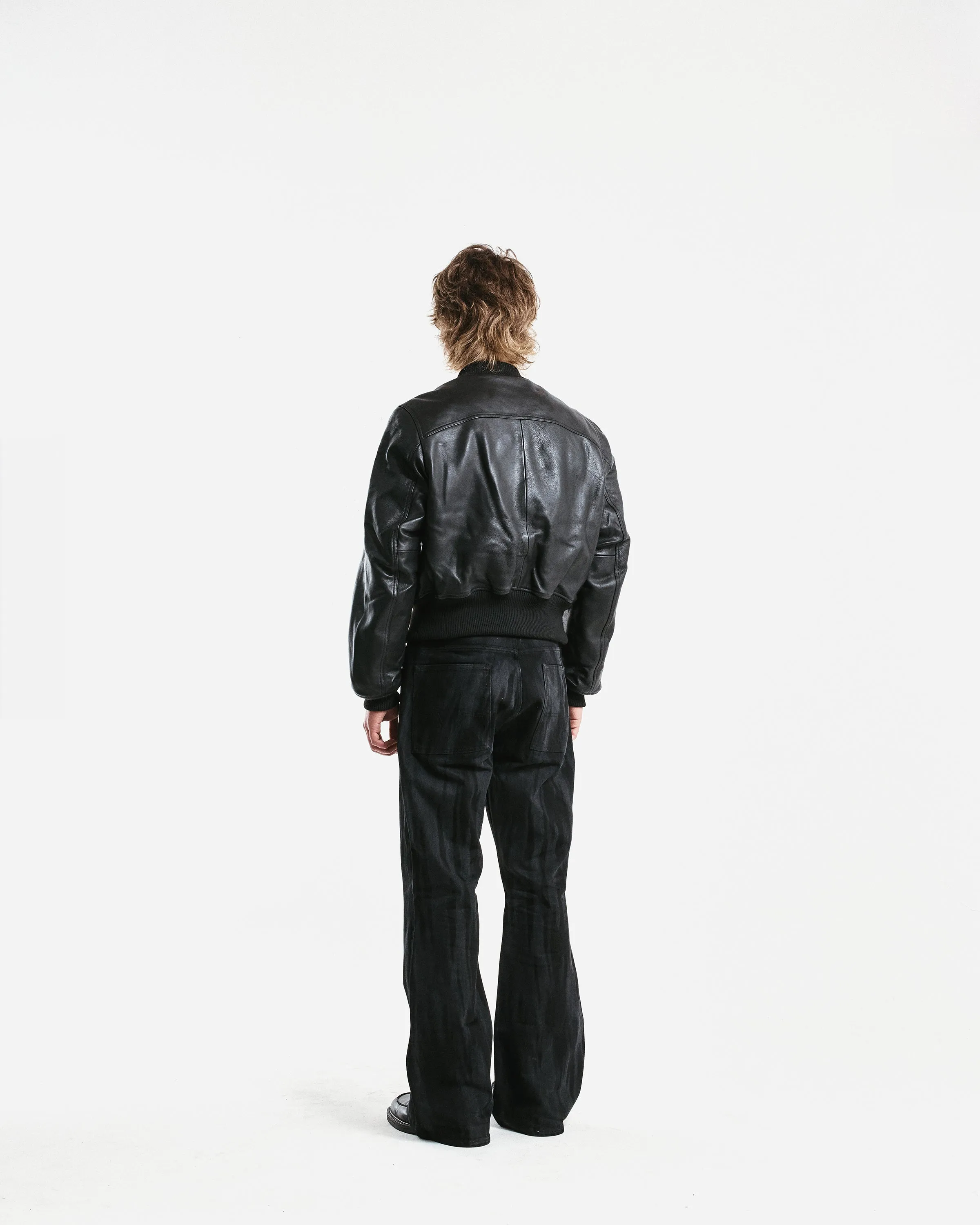 Nappa Calfskin Four-Zip Bomber Jacket