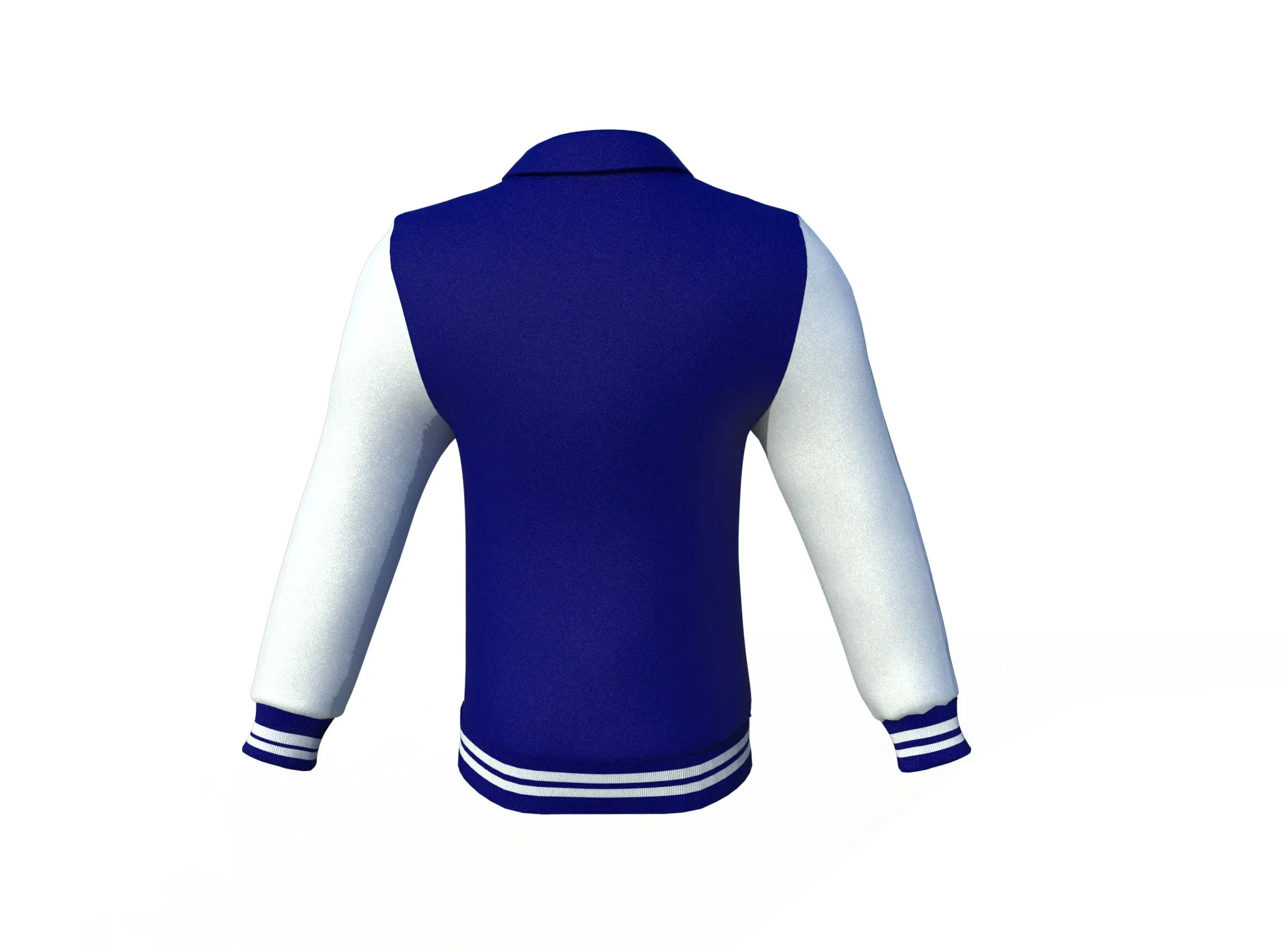 Navy Varsity Letterman Jacket with White Sleeves