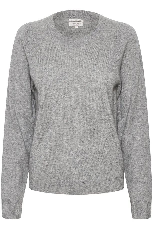 PART TWO EVINA CASHMERE SWEATER GREY MELANGE