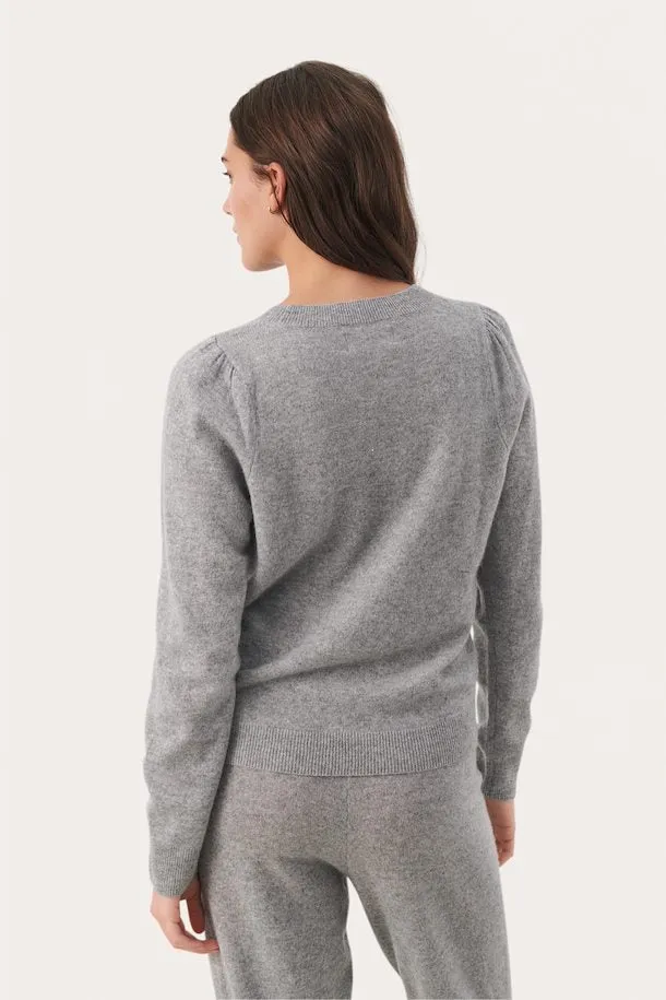 PART TWO EVINA CASHMERE SWEATER GREY MELANGE