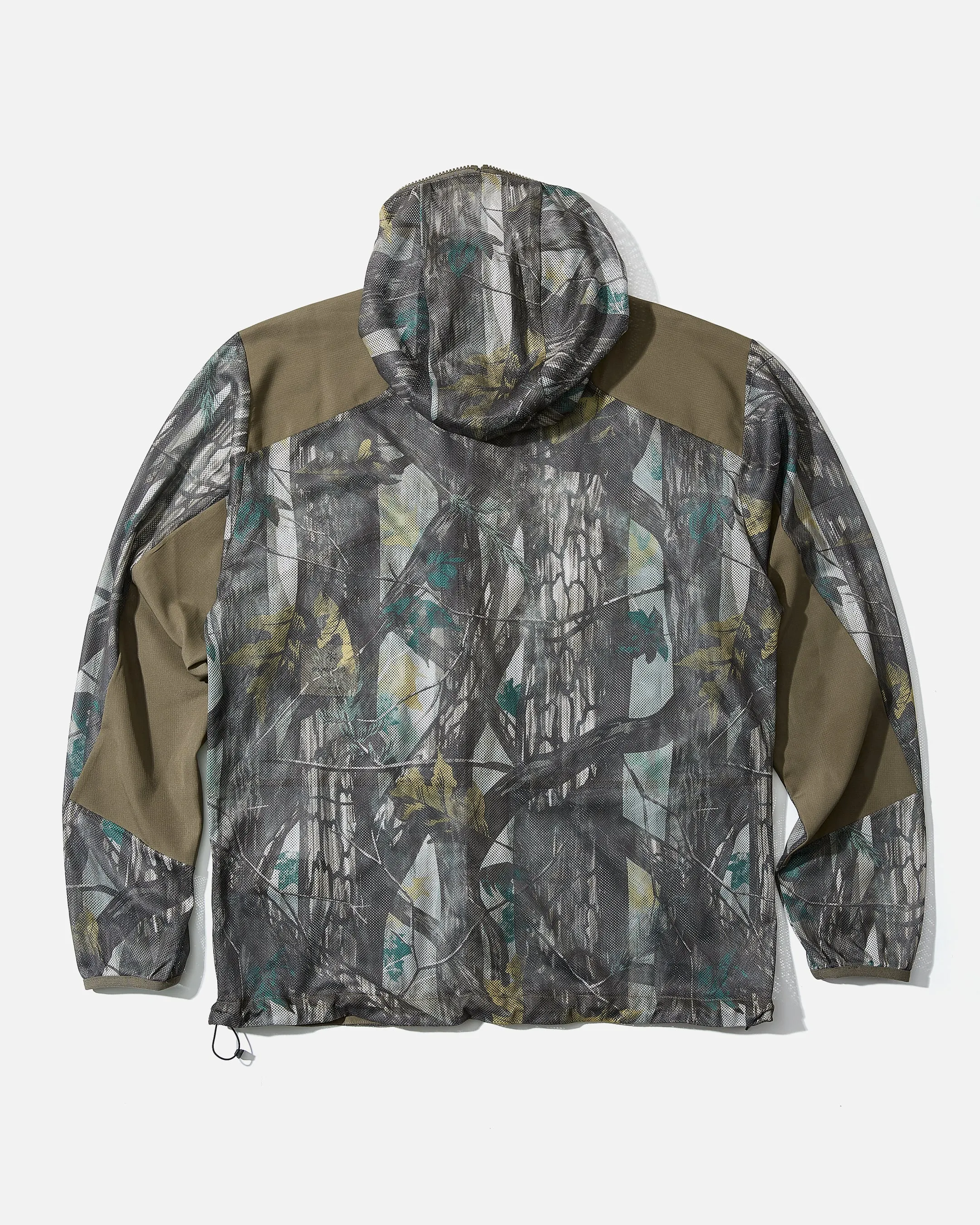 Printed Insect Shield Mesh Jacket - Khaki