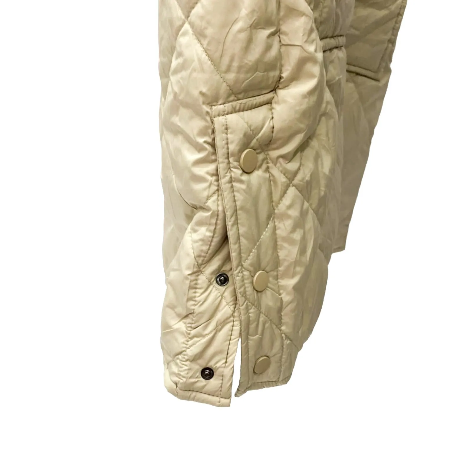 Queue cream long puffer jacket