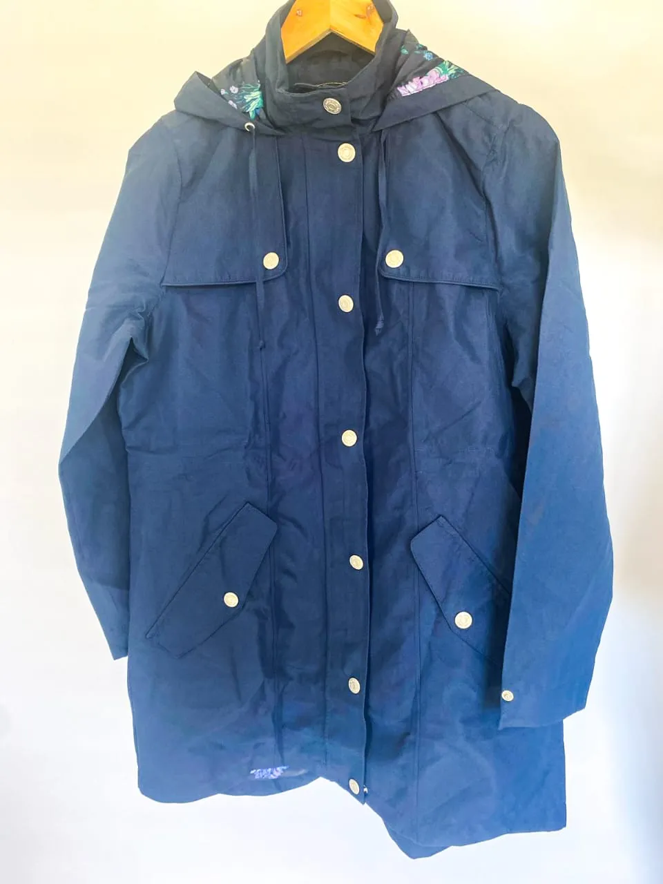 Queue navy rain jacket