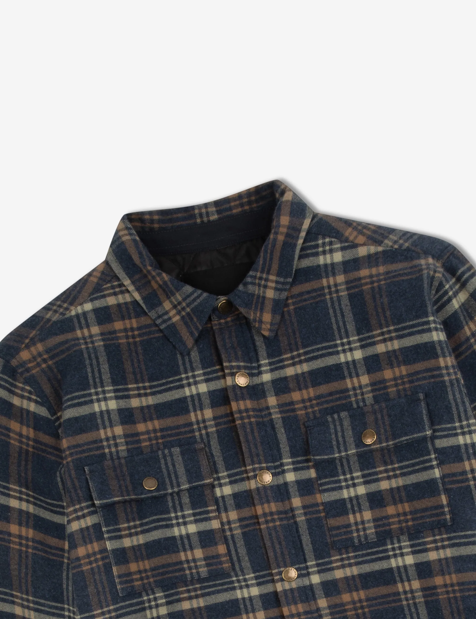 Quilted Flannel Jacket - Denim Check