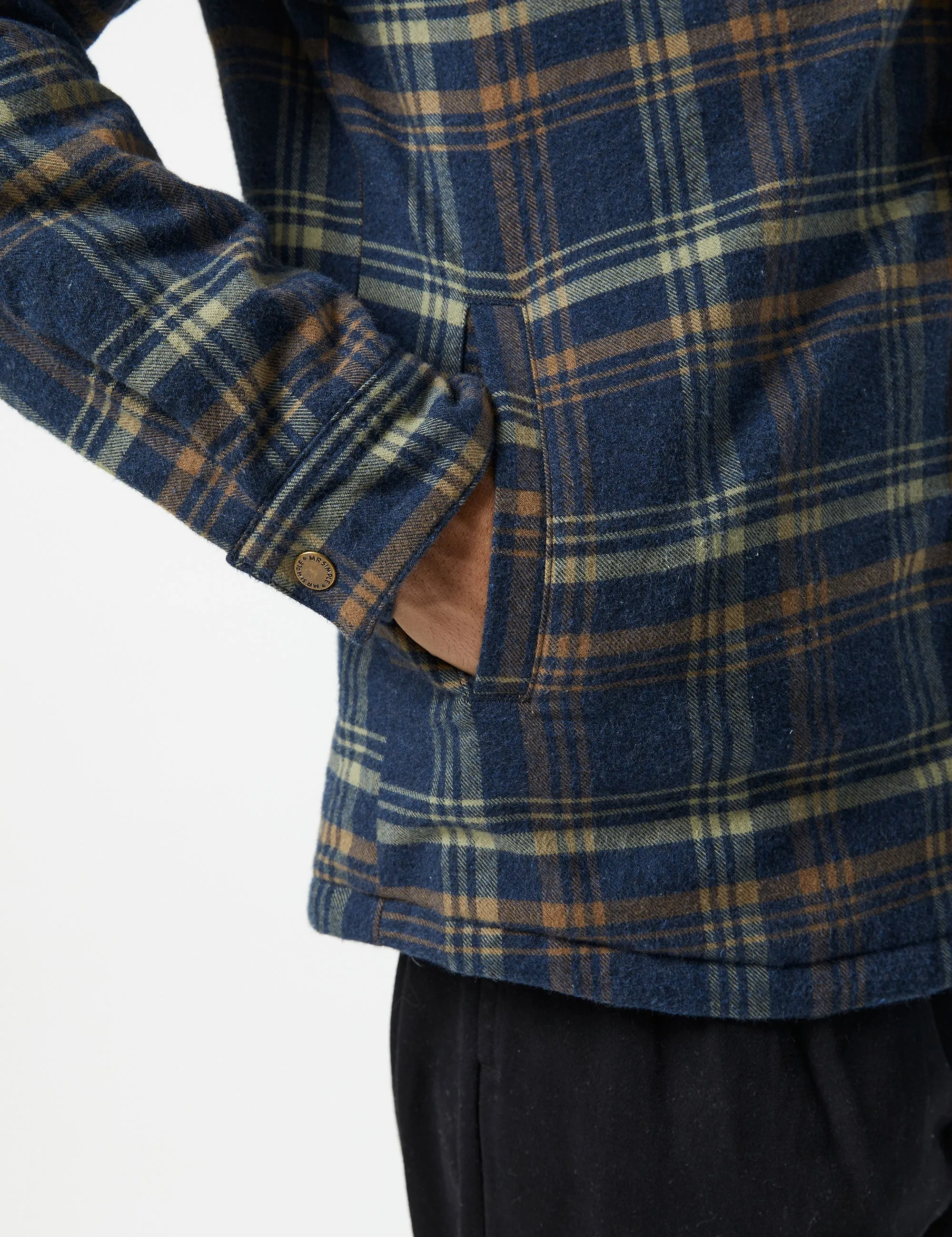 Quilted Flannel Jacket - Denim Check