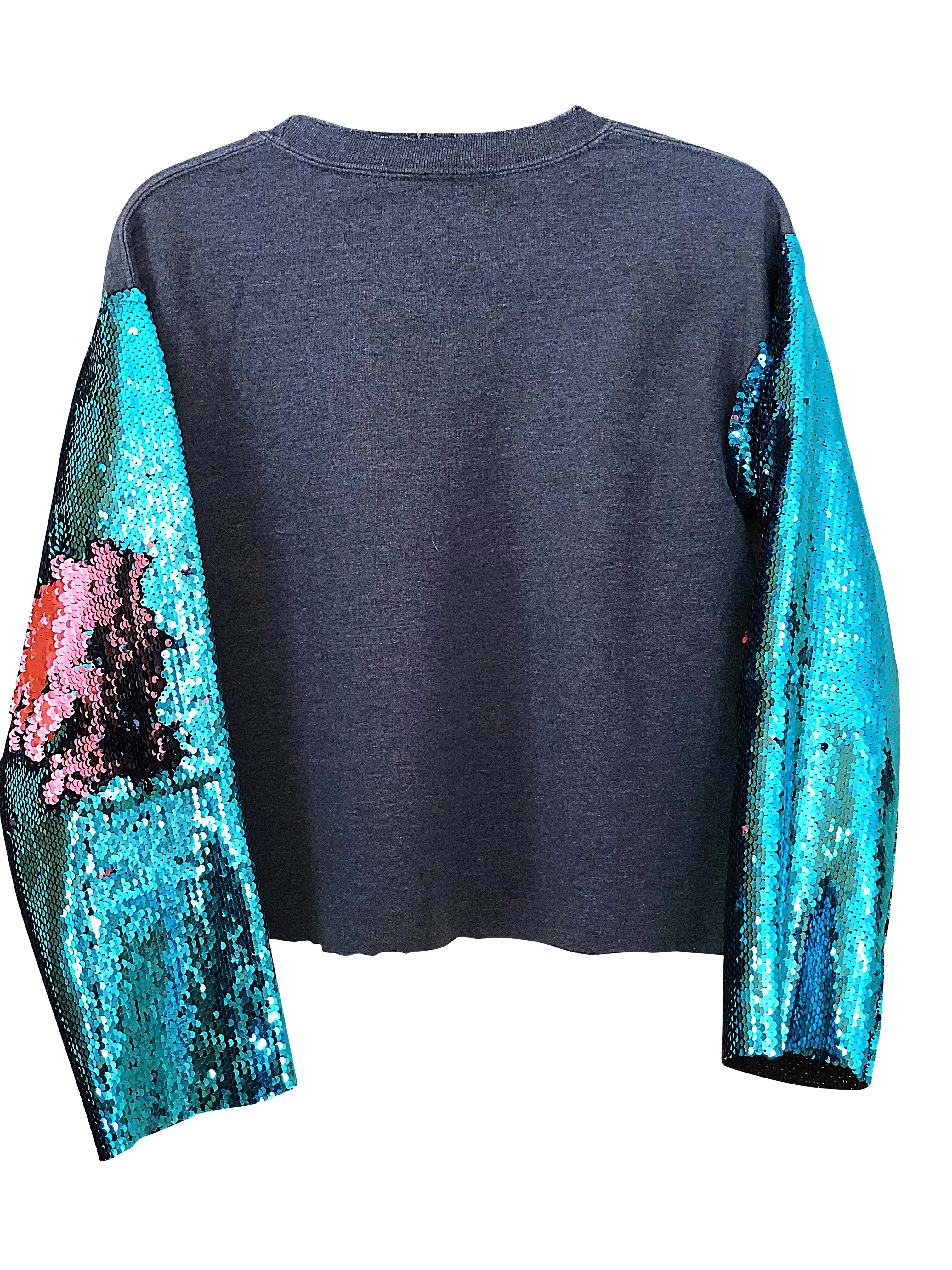 RUN DMC Sequin Cut Off Sweat Shirt