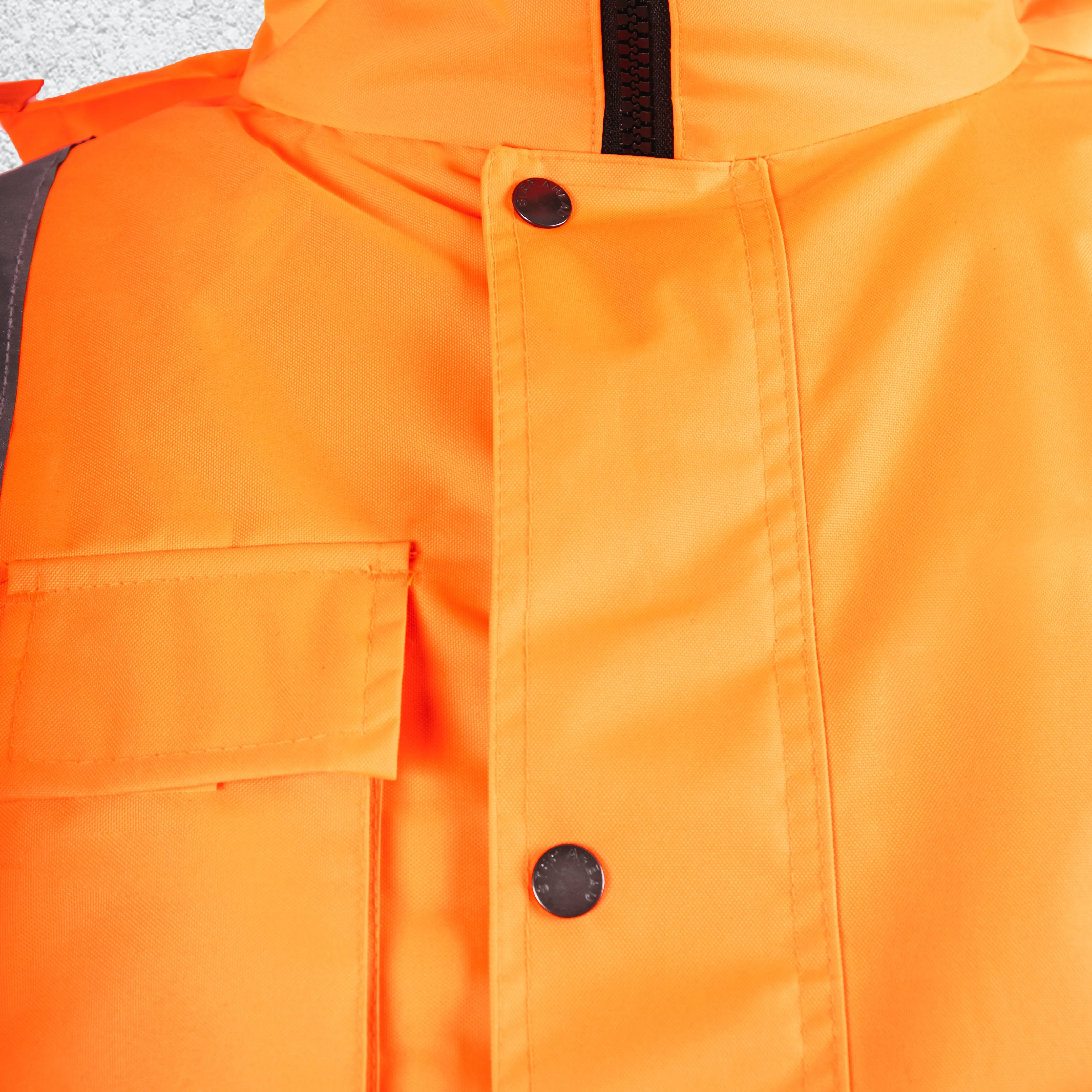 Step Ahead Hi Visibility Orange/Navy Two Tone Parka Jacket