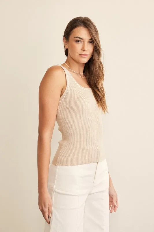 The Harlow Stitching Detail Ribbed Tank