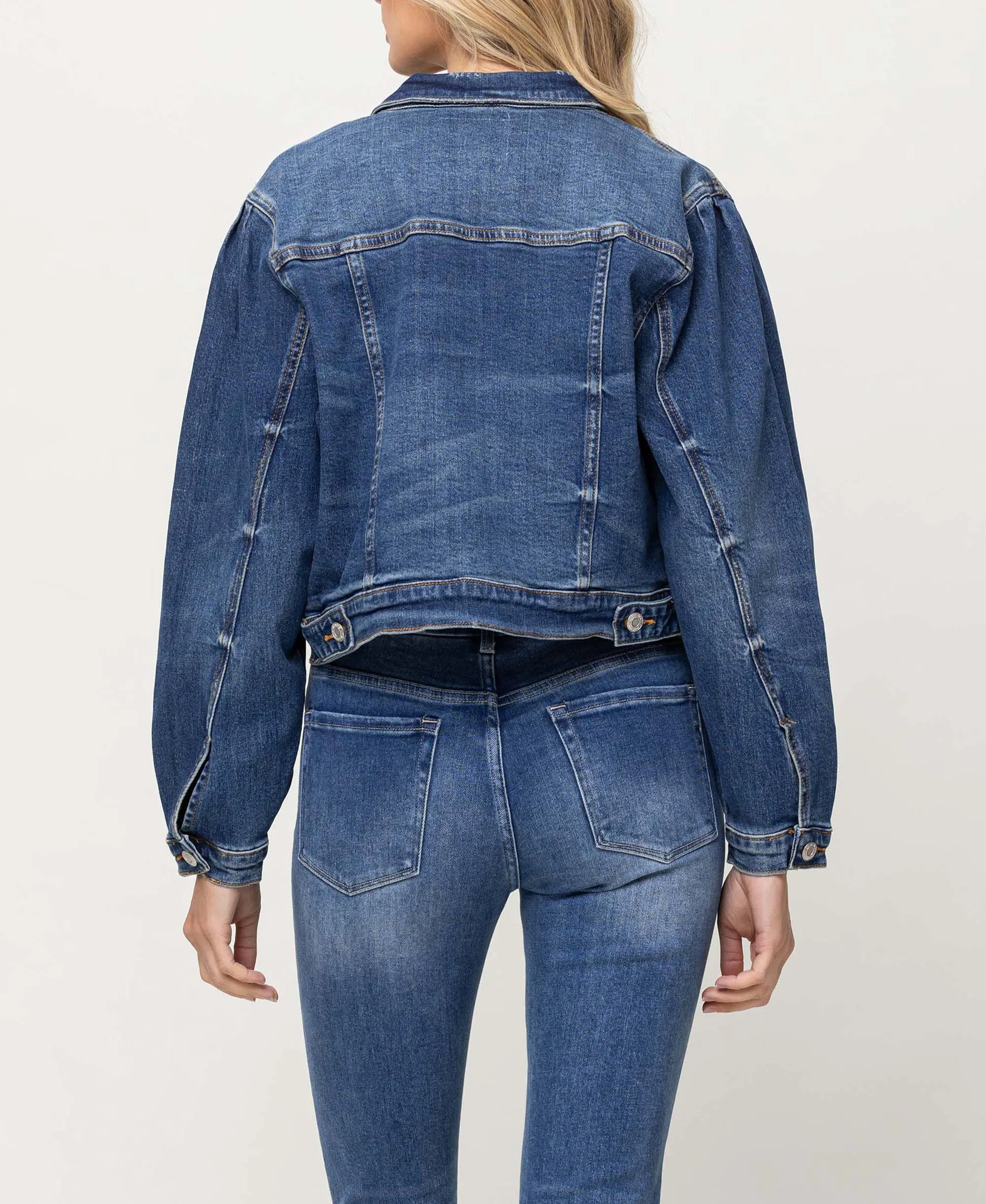 Tough Love - Balloon Sleeve Denim Jacket