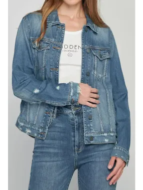 Trashed Denim Jacket Distressed Denim