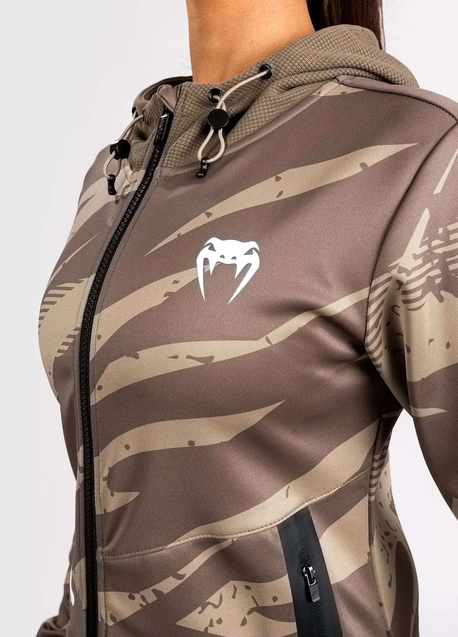 UFC Adrenaline by Venum Fight Week Women’s Zip Hoodie - Desert Camo